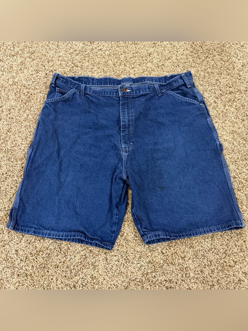 Dickies Y2K Dark Wash Denim Summer Jean Shorts Jorts Skater Grunge Baggy Sz.42